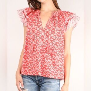 ULLA JOHNSON ELM TOP - POPPY FLORAL